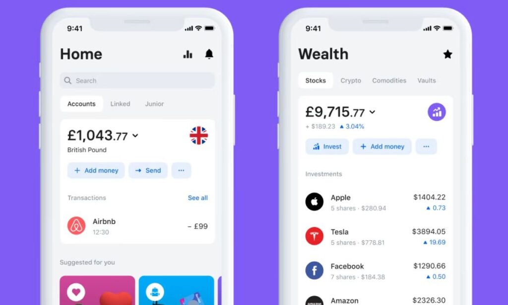 Revolut app to send money internationally