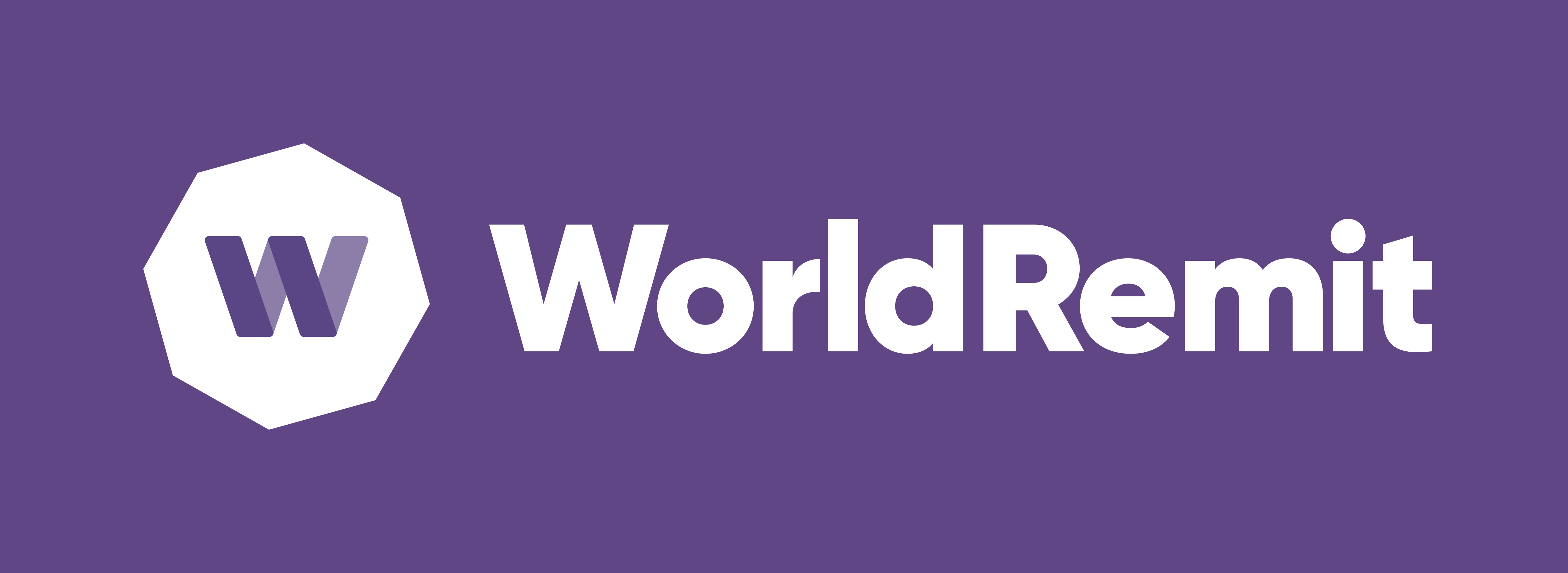 WorldRemit Logo purple background TransferWise website screenshot.