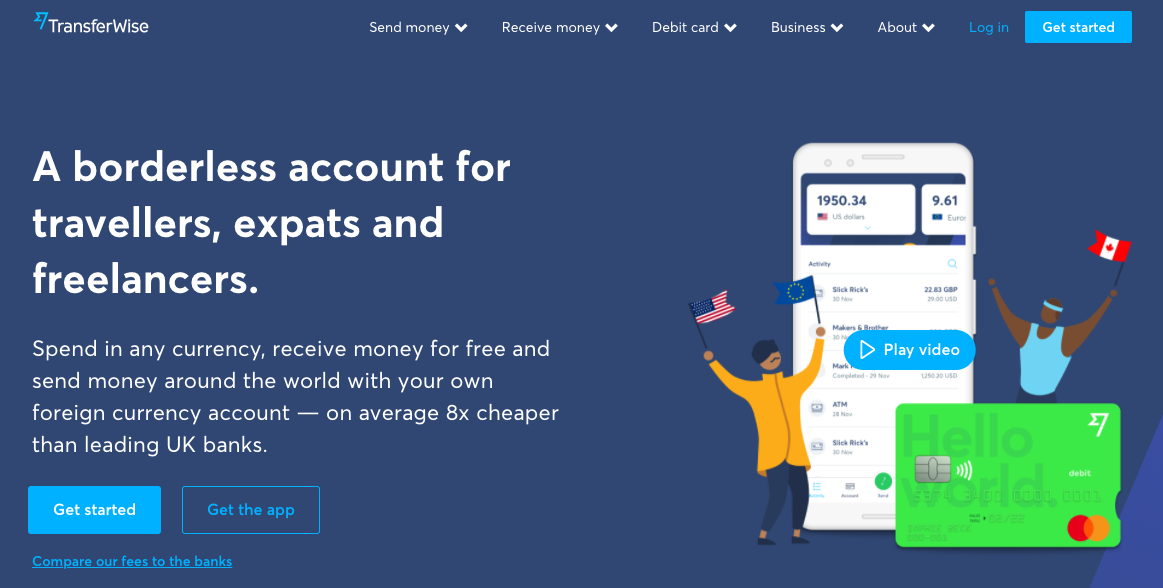 Using TransferWise Borderless Account is a low cost way to send money to a bank account