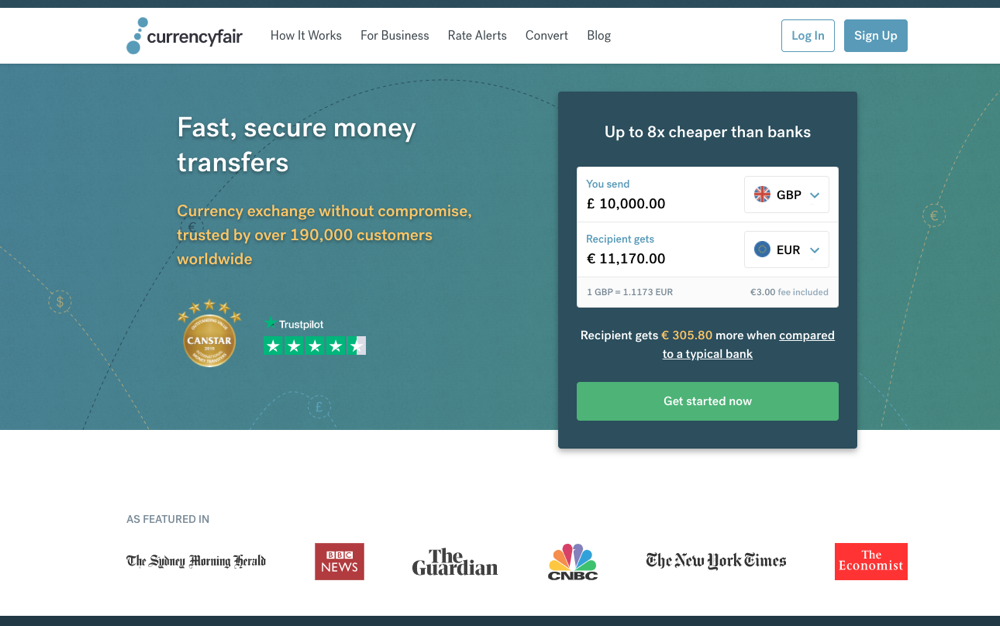 CurrencyFair UK Homepage Who is CurrencyFair?