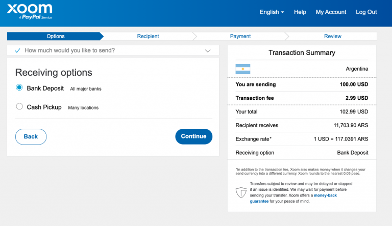 Xoom Step 4 How to transfer money overseas with Xoom Step 4