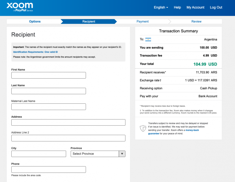 Xoom Step 7 How to transfer money overseas with Xoom Step 7
