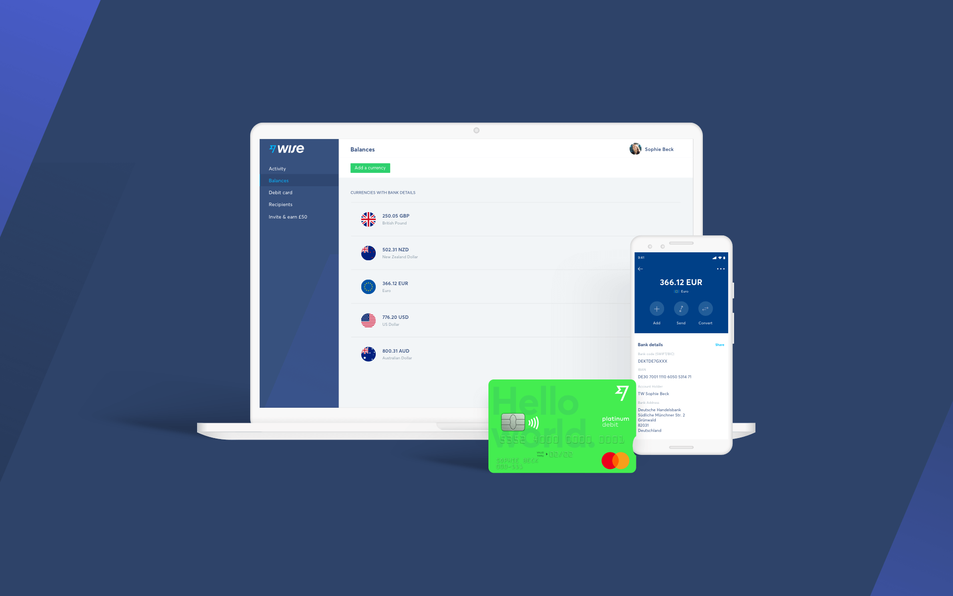 Wise Multi-Currency Account with Wise Debit Card