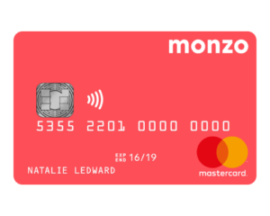 Red Monzo card