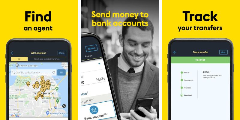 Western Union international money transfer app